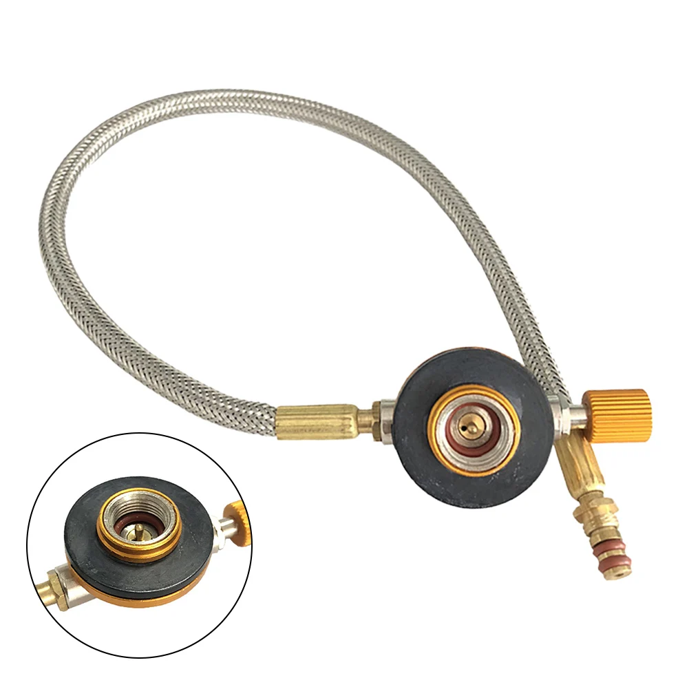 

Outdoor Camping Gas Stove Adapter Cylinder Tank Propane Adapter Hose Converter Camping Stoves Dropship Accessories