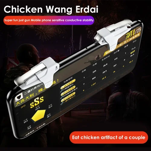 휴대폰 ABS 합금 게임 컨트롤러 핸들, PUBG 조이스틱 조준 슈팅 L1R1 키 버튼, 아이폰 안드로이드 게임 트리거 4