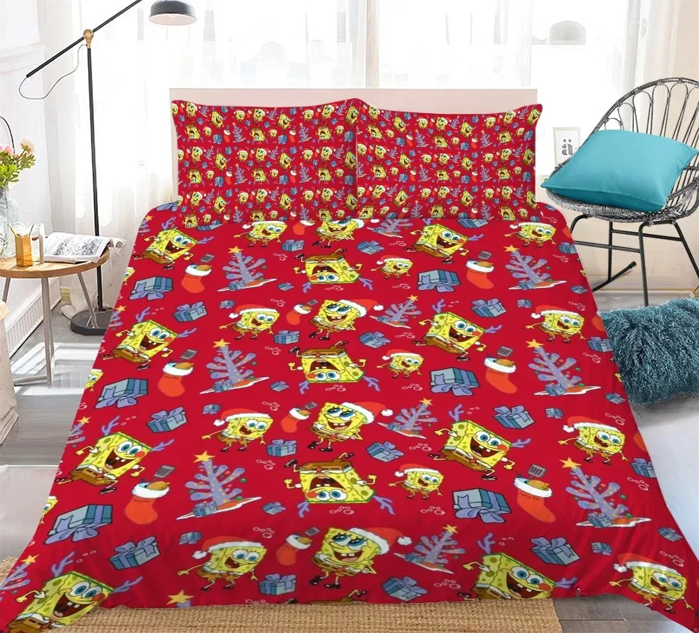 スポンジボブツインサイズ寝具セットダブルサイズダブルベッドシーツ