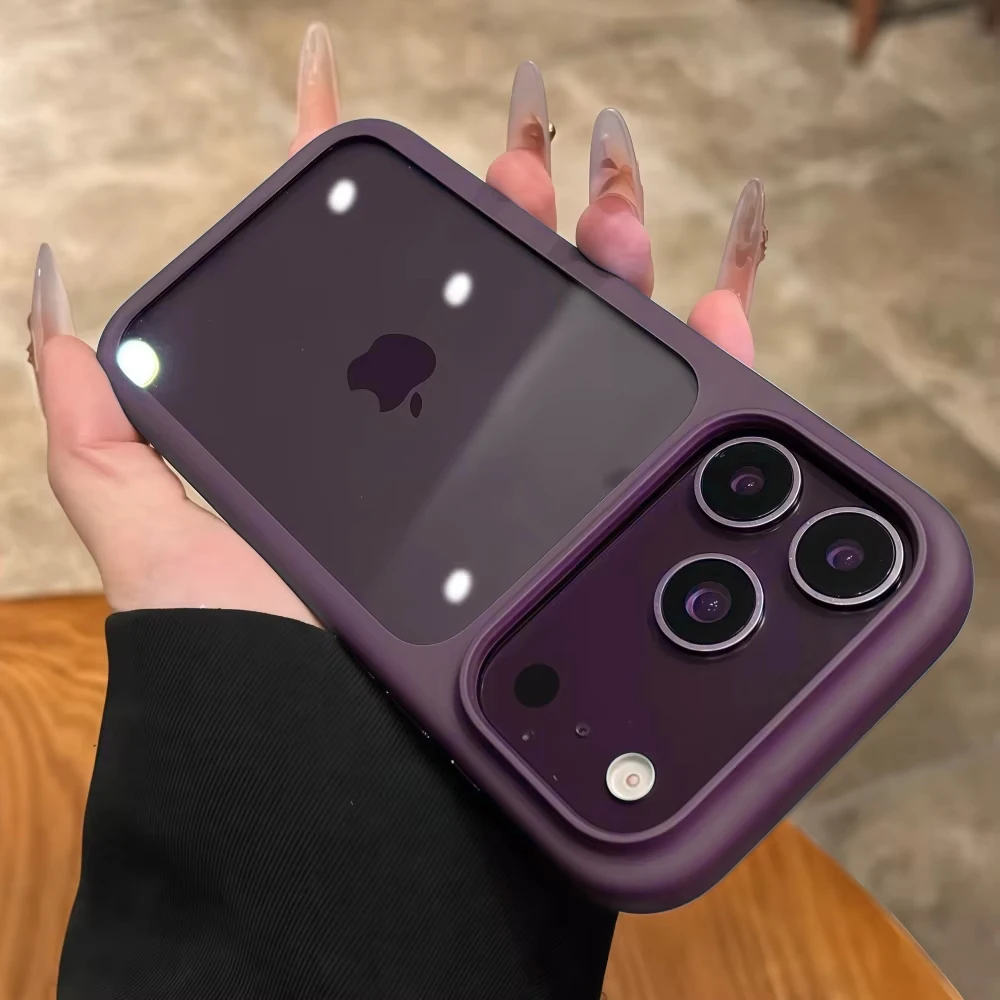 Intelligent Crystal Clear Shockproof Phone Case with Touch Button