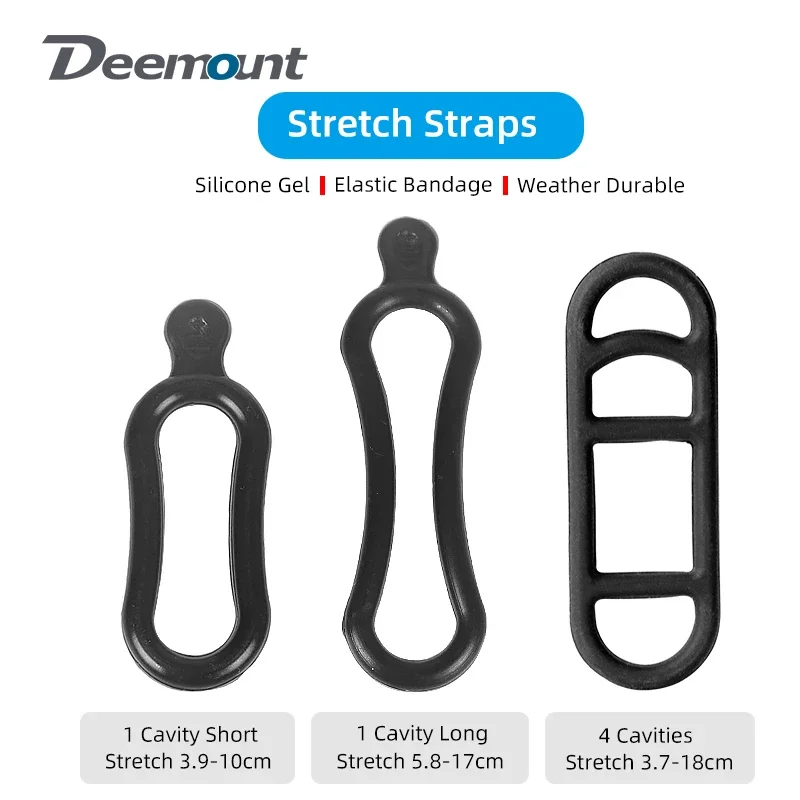 Bicycle Handlebar Strap Silicone Gel Bandage Ties Bicycle LED Lamps Handlebar Seatpost Install Headlight Rear Lamp Holder Rubber Stretch Straps