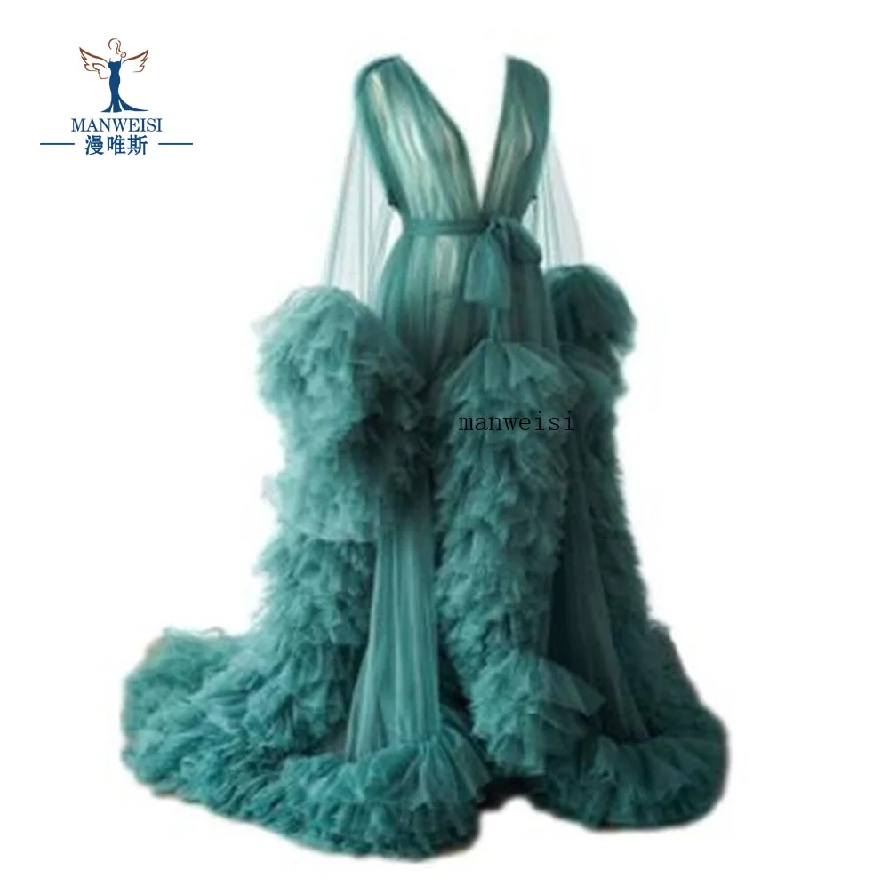 Maternity dress robe women photography dress ladies dressing gown sheer long robe fluffy maternity robe for photo shoot bathrobe