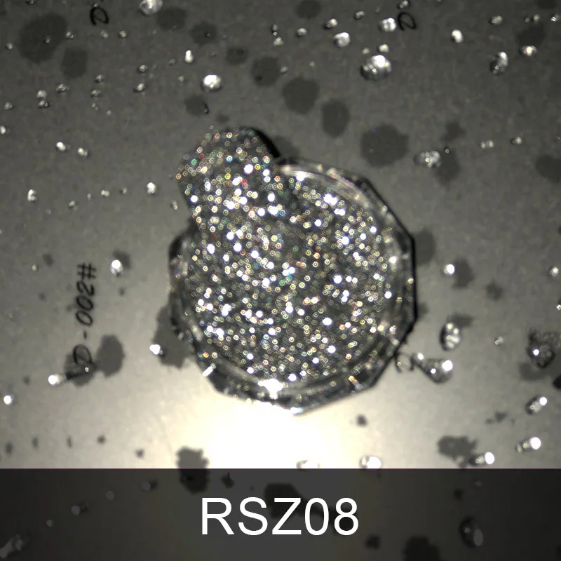 1Pc Reflective Nail Glitter Powder Crystal Rhinestones Sequins Chrome Pigment Dust Iridescent Glass Micro Drill Nail Powder
