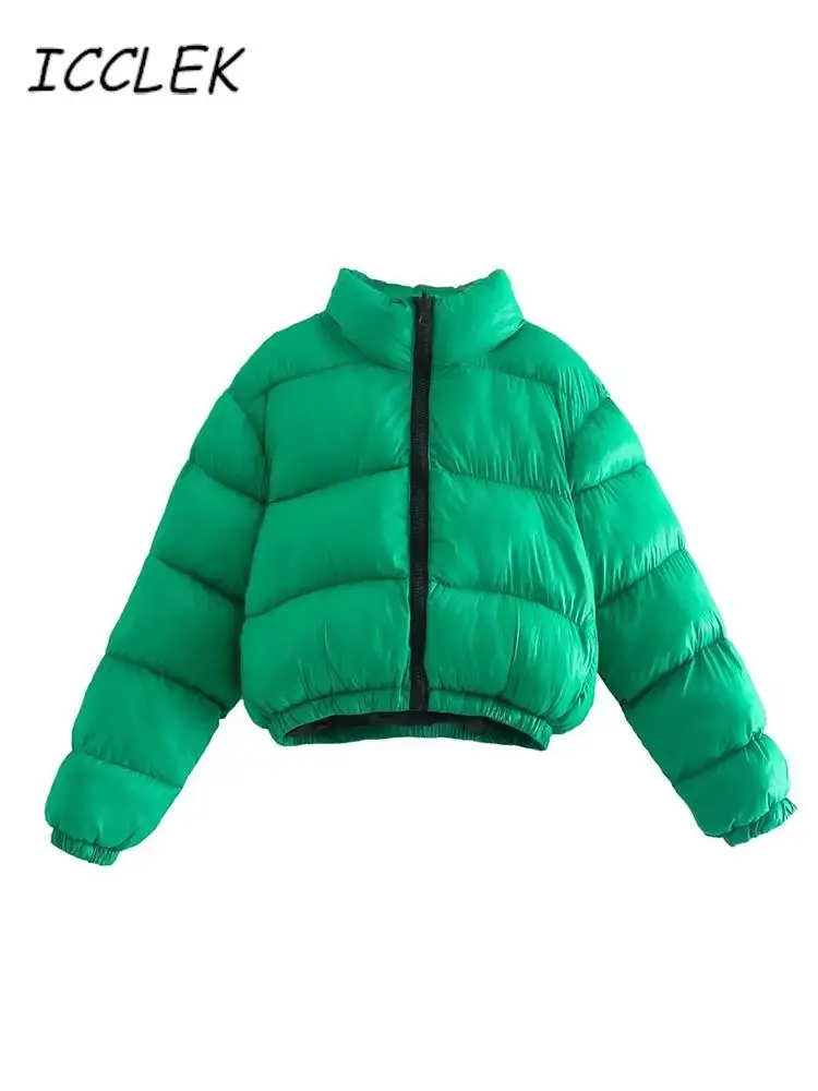 2021 New Arrival Women's Fall Winter Warm Thicken Chic Green Parkas
