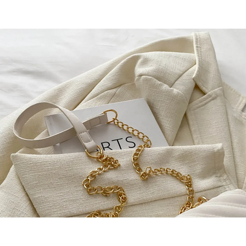 Bella, alla moda, casual, borsa a tracolla da donna con catena a croce diagonale semplice 2024, nuova tendenza, piccola borsa quadrata_voghion.com