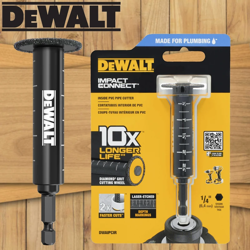 Coupe-Tuyau DEWALT Pour Visseuse à Percussion - Compatible PVC 3/8" à 8" - Lame Diamant