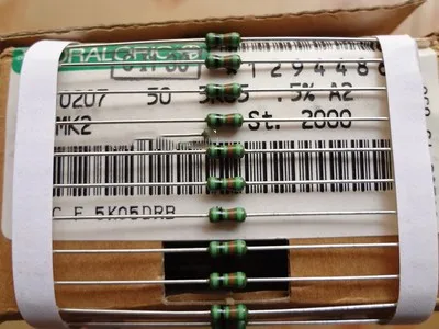 

Металл. Пленочные резисторы 1/4W5.05K 0.25W5.05K 0.5%