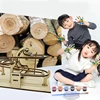 3D Wooden Puzzle DIY Assemble Mechanical Marble Run Gear Model Building Kit Steam Science Puzzles Educational Toys Gift for Kids 5