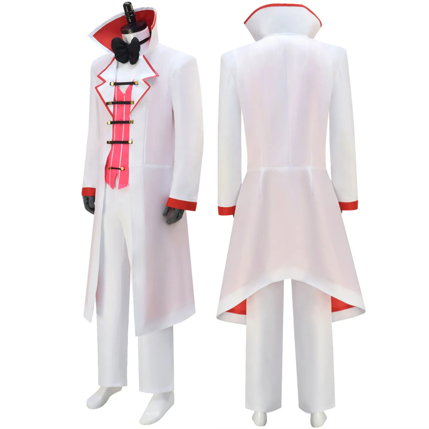 

Lucifer Morningstar Cosplay Costume Adult Mens Shirt Pants Suits Alastor Halloween Carnival Disguise Party Costume
