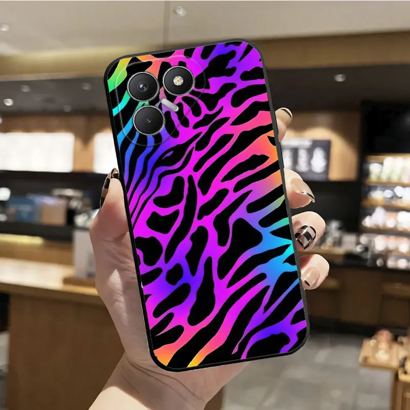 Sleek Silicone Shockproof Phone Case - Ultra Fashion Print, Black