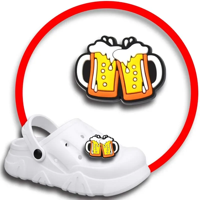 

Комплект булавок для Crocs, шармы, аксессуары для обуви, украшение для пива, джинсы, женские сандалии, пряжка, Детские сувениры, мужские значки, подарок для мальчиков и девочек