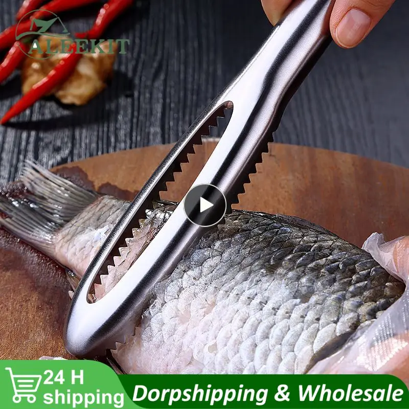 

Kitchen Accessories Stainles Fish Scales Scraping Graters Fast Remove Fish Cleaning Peeler Scraper Fish Bone Tweezers Tool Gadge