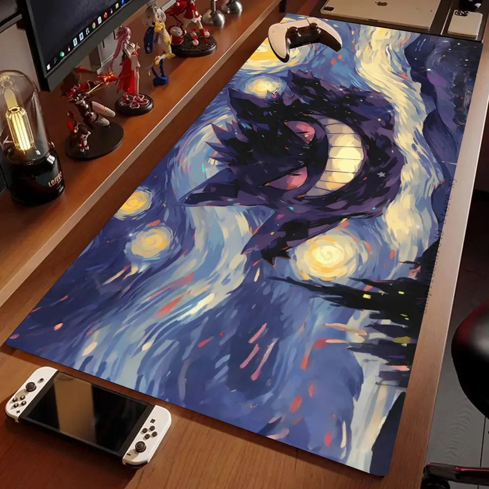 1pc Gengar Floor Mat Mouse Mat Desk Mat With Pad Gaming Accessories Prime Gaming XXL Keyboard Pad Padding Mat 2