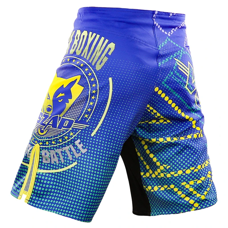 VSZAP Blue Shadow Boxing Shorts MMA Fighting Jujutsu Competition Training Pants 5-point Pants XXS-XL Size