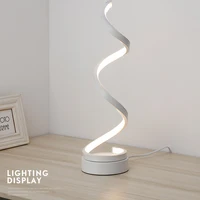 Modern Minimalist LED Table Lamp Home Decoration Bedroom Lighting Bedside Acrylic Desk Lamp Reading Light  Spiral Night Light 2