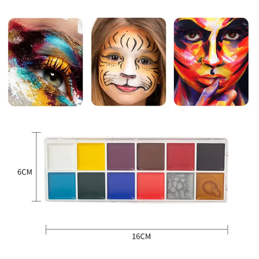 Festivals Painting Palette Beauty Cosmetic Supplies Tattoo Halloween Makeup Tool Body Art Painting Face Body Oil Paints Pigment