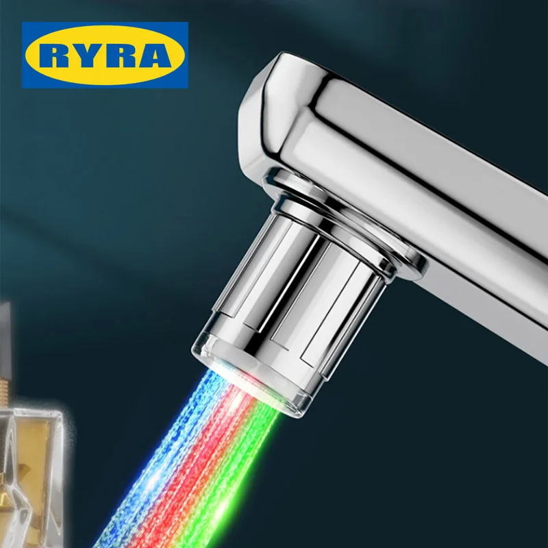 3 Color Water Faucet Light Temperature Sensor LED Light Water Saving