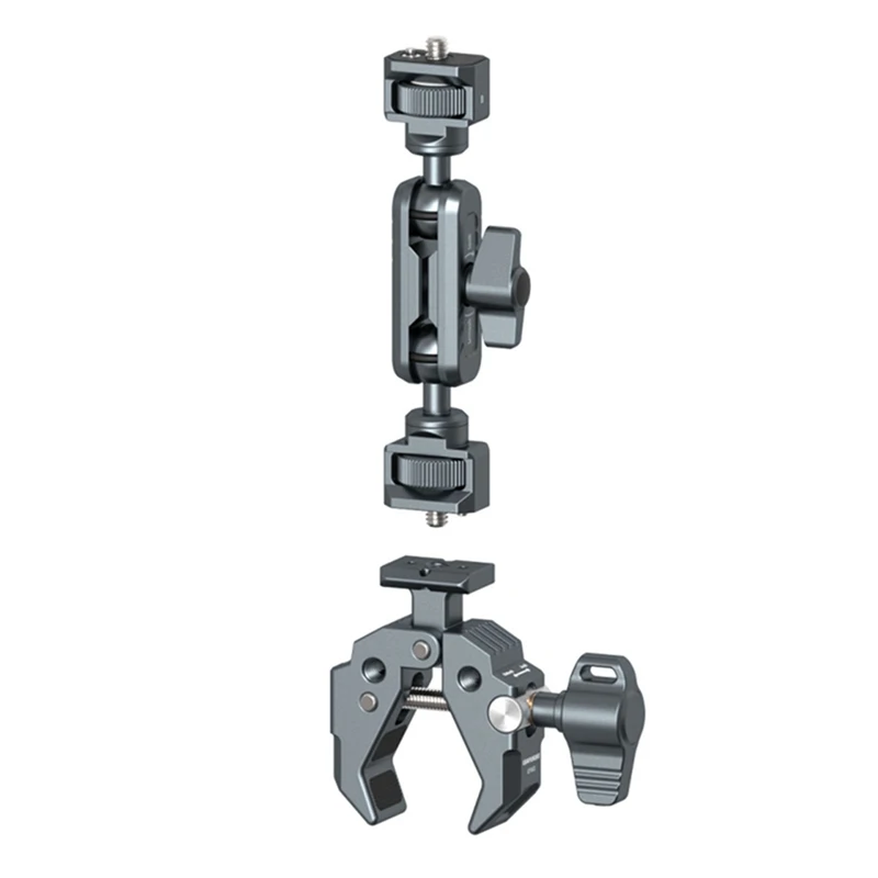 

Многофункциональный Супер-зажим в виде краба с основанием в НАТО, мощный фиксированный зажим для DSLR-камеры, монитора, микрофона, светодиодные лампы