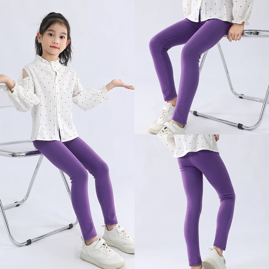 SheeCute – Leggings d'été en coton pour filles, pantalon slim, longueur cheville, couleur bonbon, SCH2351