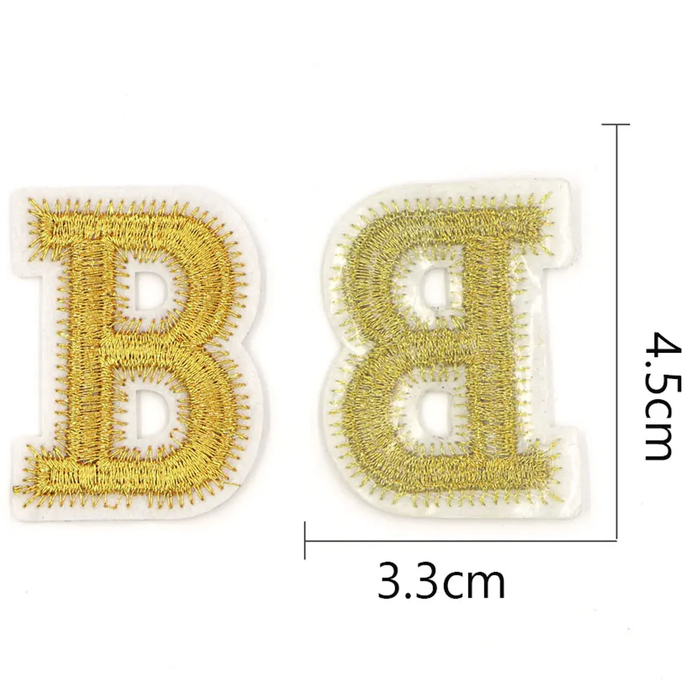 1PC Alphabet Iron On Letter Embroidery Patch Sew on Appliques A-Z Letter Badge Patch For Clothing Name Diy Repair rhinestone letter patches