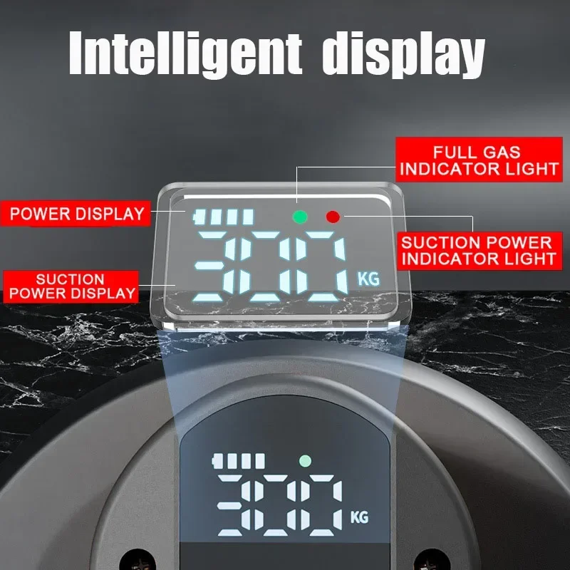 300kg Load Electric Vacuum Suction Cup Heavy-duty Suction Lifter for Granite Ceramic Tiles Glass 4000mAH Battery Box Pack
