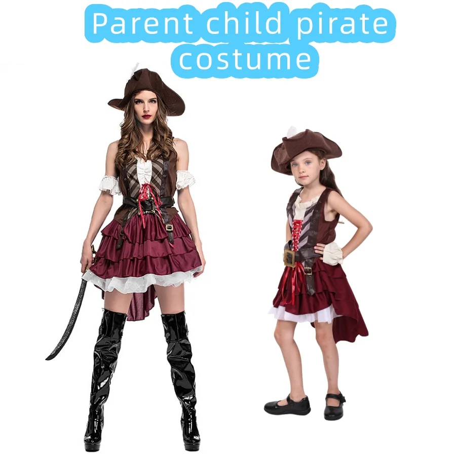Children, adults, Caribbean pirates, character costumes, female Somali pirates, pirate suits, game costumes, uniforms