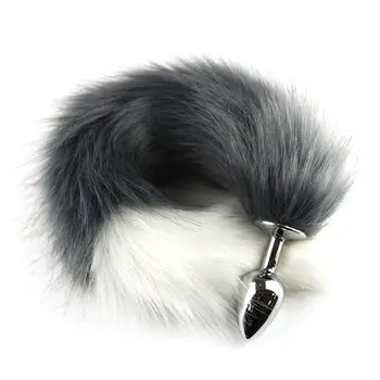 Plush Fox Tail Metal Butt Plug for Women Furry Butt Plug Stainless Steel Anal Toys Tail Adult Sex Toys Couples Cosplay Game 1