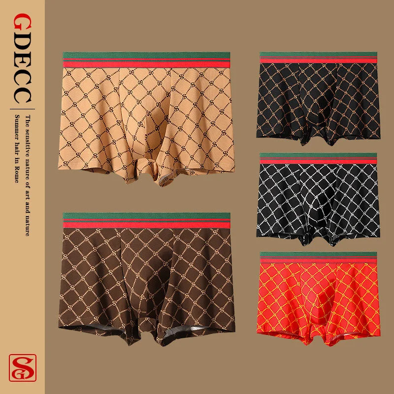 

GDECC Brand Men's Underwear 5A Antibacterial Graphene Boxers Comfortable Breathable Pure Cotton Sports Shorts