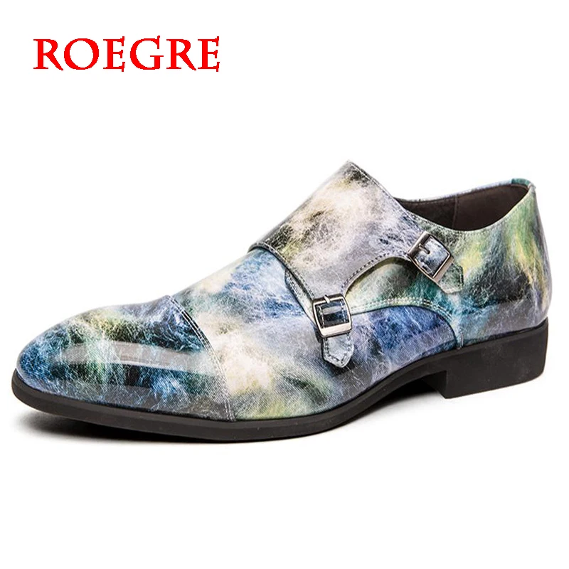 2020 New Wedding Shoes Men's Business Pu Lace Up Fashion Camouflage