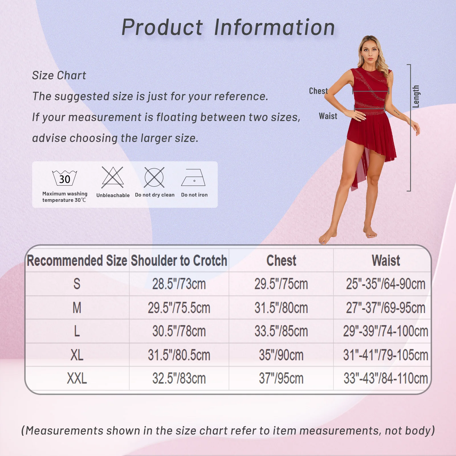 Women Long Sleeve Figure Skating Dress Rhinestone Sheer Mesh Tutu Ballet Gymnastics Dance Leotard Dress Asymmetrical Dancewear images - 6