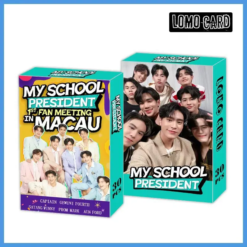 30 Pcs/Set Thai Drama My School President Lomo Card Gemini, Fourth, Satang, Winny Characters HD Photocard Cosplay Gift