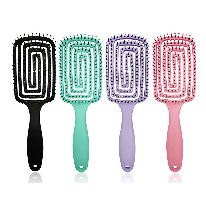 Hair Brush Comb Girls Hair Scalp Massage Comb Hairbrush Bristle Nylon Women Wet Curly Detangle Hair Brush for Salon Hairdressing Styling Tools
