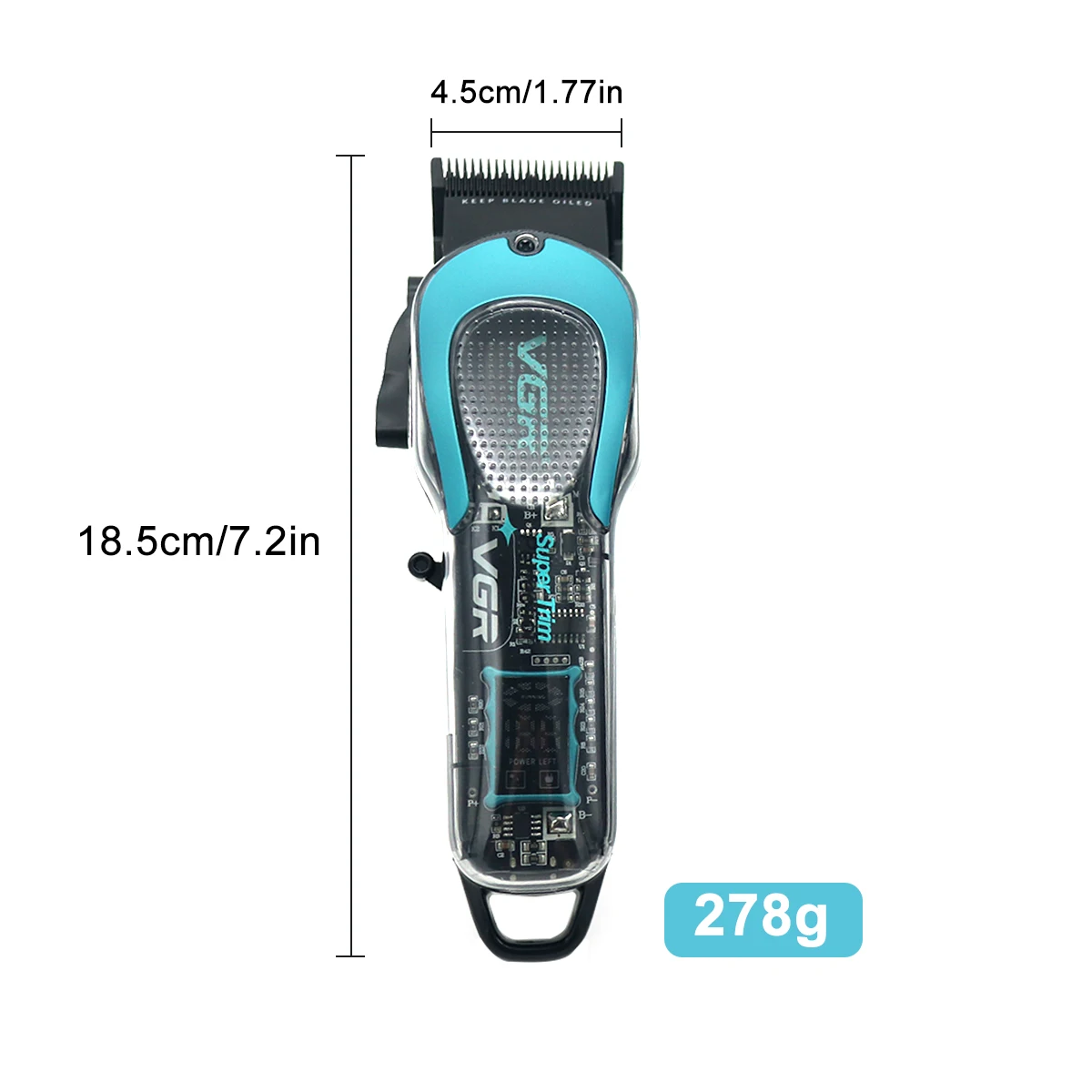 ماكينة قص الشعر الاحترافية VGR V-692 للرجال مع شفر...