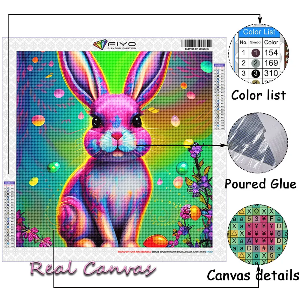 FIYO Diamond Painting Flower Rabbit Animal Mosaic Easter Egg and Bunny  Cross Stitch Kit Diamond Embroidery Wall Art Home Decor - AliExpress