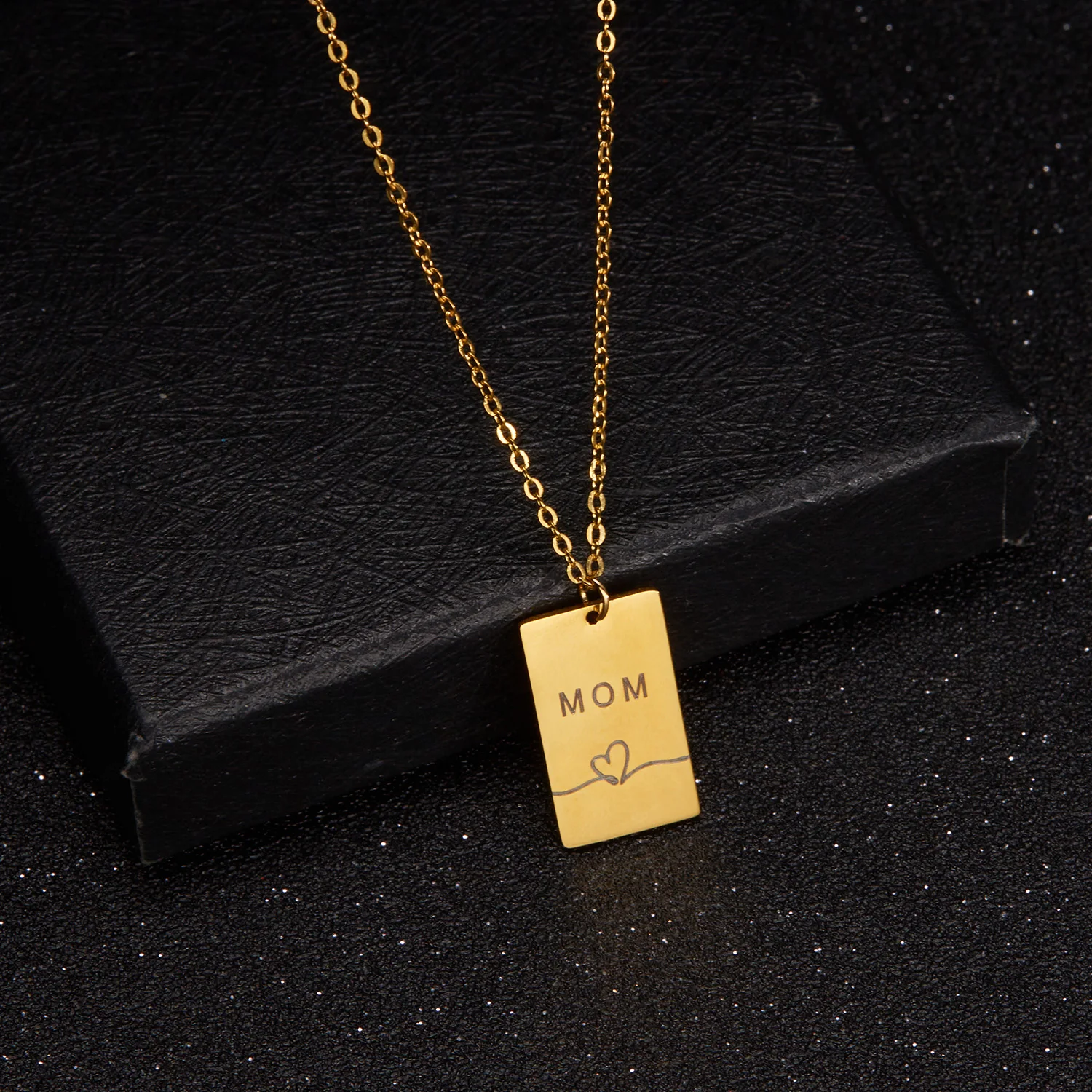 Edelstahl Halsketten Muttertag Mama Herz Brief Anhänger Kragen Kette Halskette für Frauen Halsreif Schmuck Mutter besten Geschenke – Detail 6