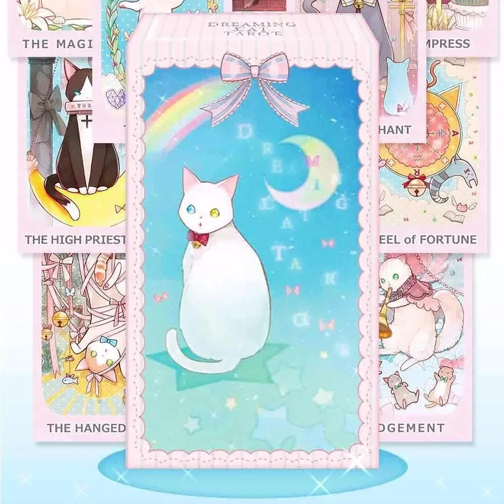 

Dreaming Cat Tarot Tarot Cards Tarot Deck Table Oracle for Divination Fate English Board Games Playing Cards Party Board Game
