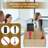 Wood Cell Phone Holder Solid Phone Storage Box Versatile Phone Holder Desktop Organizer Easy to Install Phone Management Storage 4