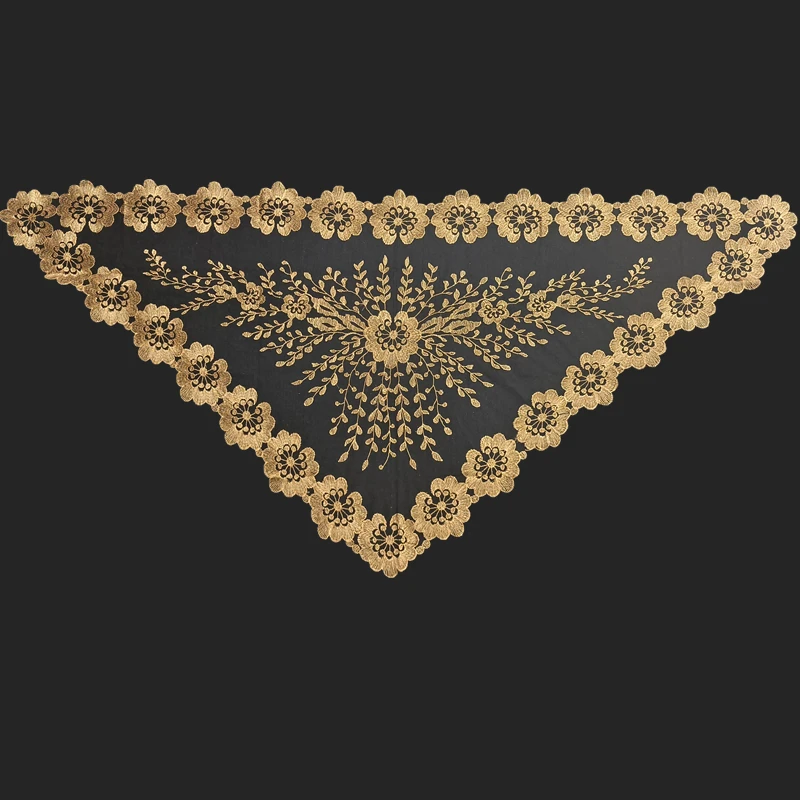 Spanish Style Lace Mantilla Women Head Covering Chapel Shawl Catholic Veil Traingular Veil bridal veil,catholic church veil