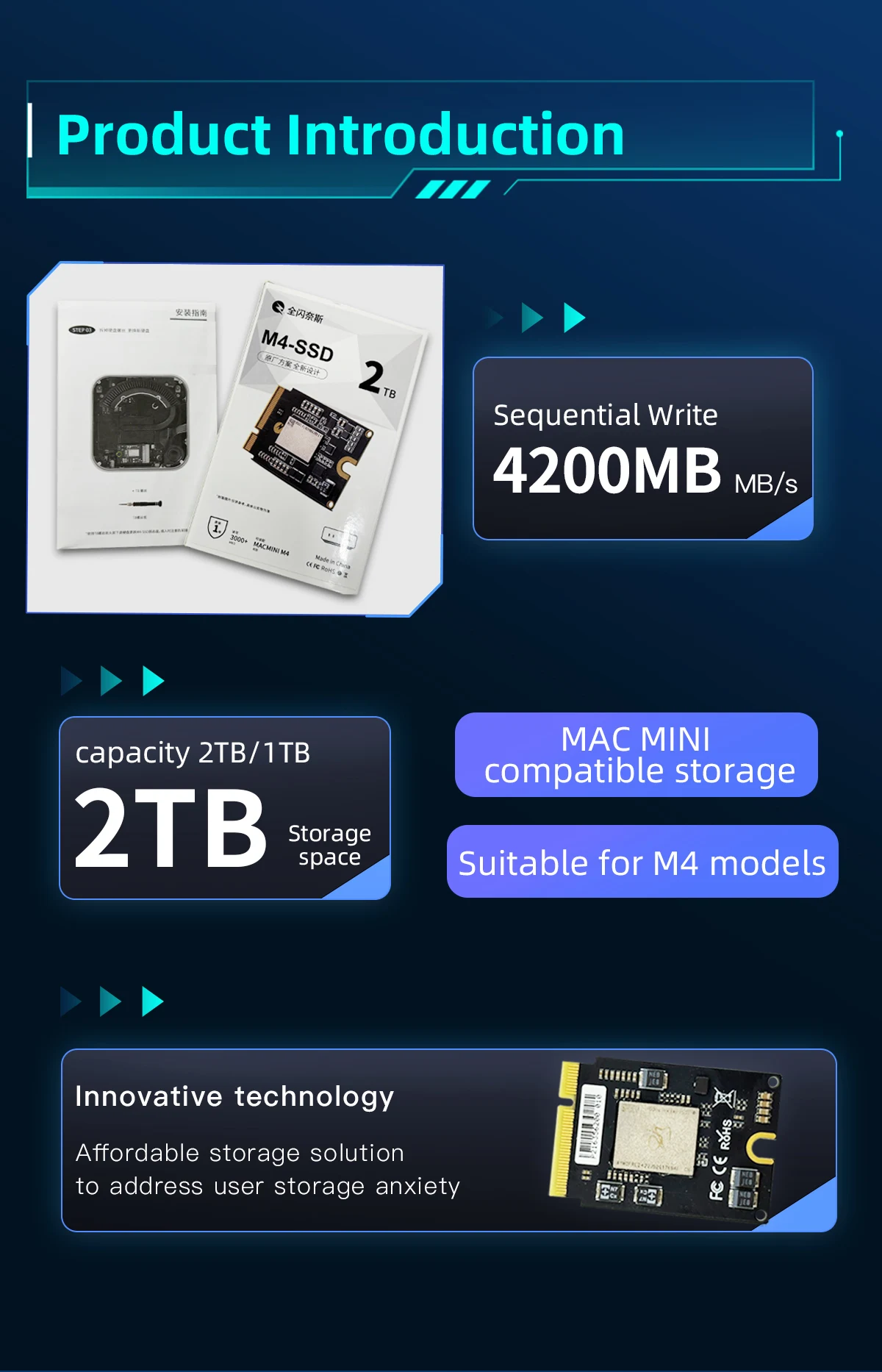 Mac mini M4 SSD 交換用イノシシ 1TB MAC MINI M4 SSD 容量 