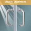 Corner Shower Enclosure For Bathroom 36 in.D x 36 in. W x 72 in. H, Double Sliding Shower Door with 1/4 in. Clear Glass 6