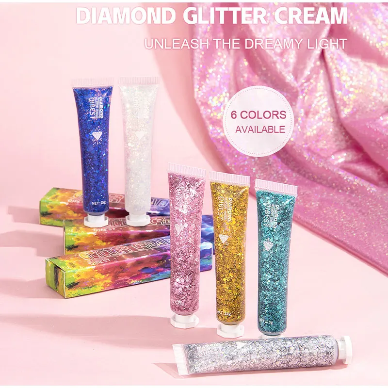 18g Body Glitter Gel Professional Shiny Loose Sequins Cream Festival