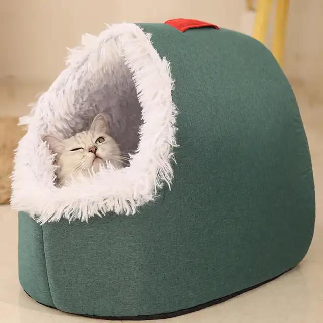 Cat Bed Comfortable Pet Sleeping Bed, Portable Cat Bed Warm And Thickened Pet Bed With Handle Portable Cat Bed Winter Pet Suppli Cat Bed Comfortable Pet Sleeping Bed, Portable Cat Bed Warm And Thickened Pet Bed With Handle Portable Cat Bed Winter Pet Suppli