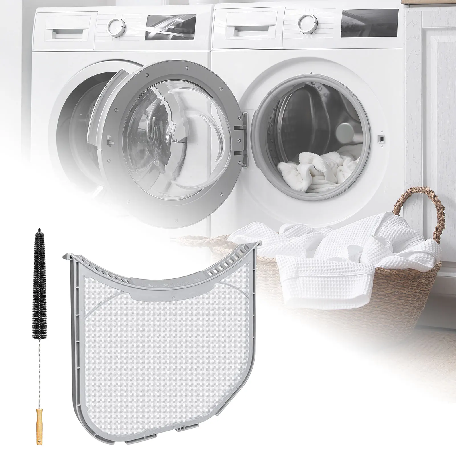 Dryer Lint Filter Replacement 1462822 with Cleaner Brush Cleaner AH3531962 ea3531962 Part Replaces Mesh Dryer Lint Screen Trap