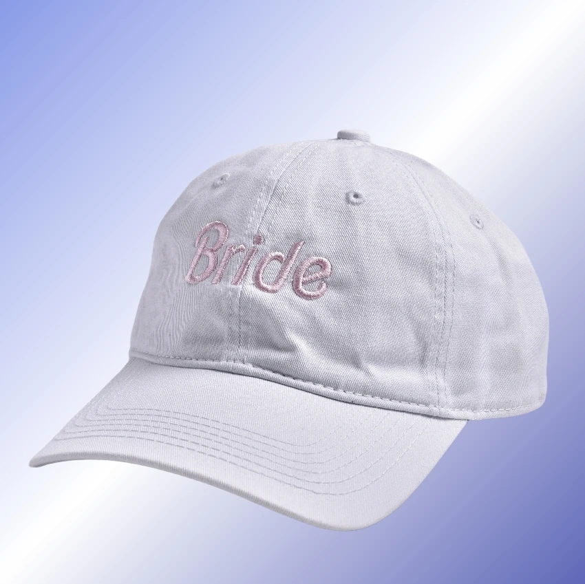 Bride Babe Embroidery Baseball Caps For Women Pink White  display picture 1