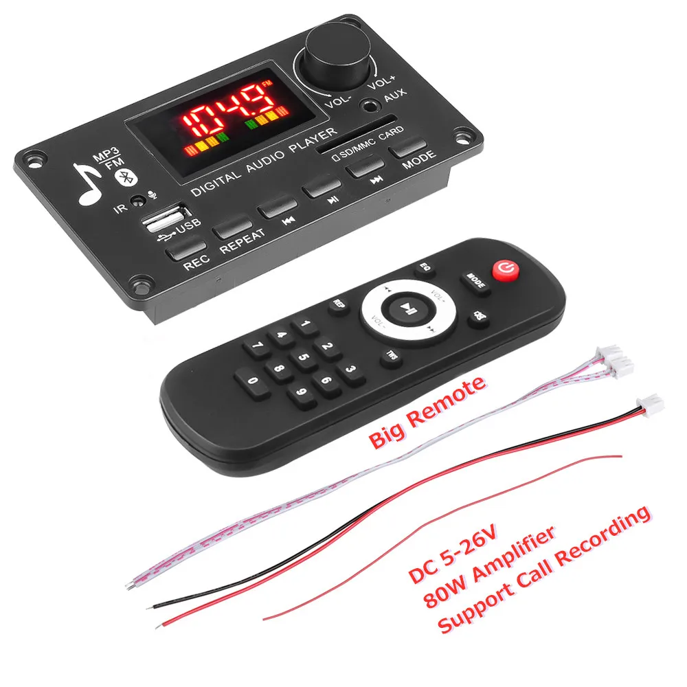 12V Amplifier Decoder Board Call Recording mp3 player LCD Screen bluetooth Car Audio TF USB FM Radio Module with Remote Control sony mp3 player MP3 Players