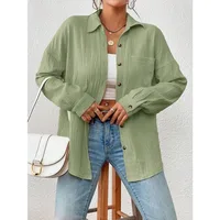 Solid Casual Loose Shirts For Women 2024 Autumn Vintage Women's Oversized Shirts And Blouses Fashion Elegant Youth Female Tops - Image 6