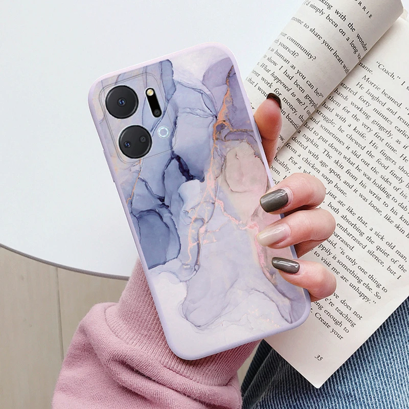 Marble Stone Texture Protective Silicone Case - Fashionable Back Cover