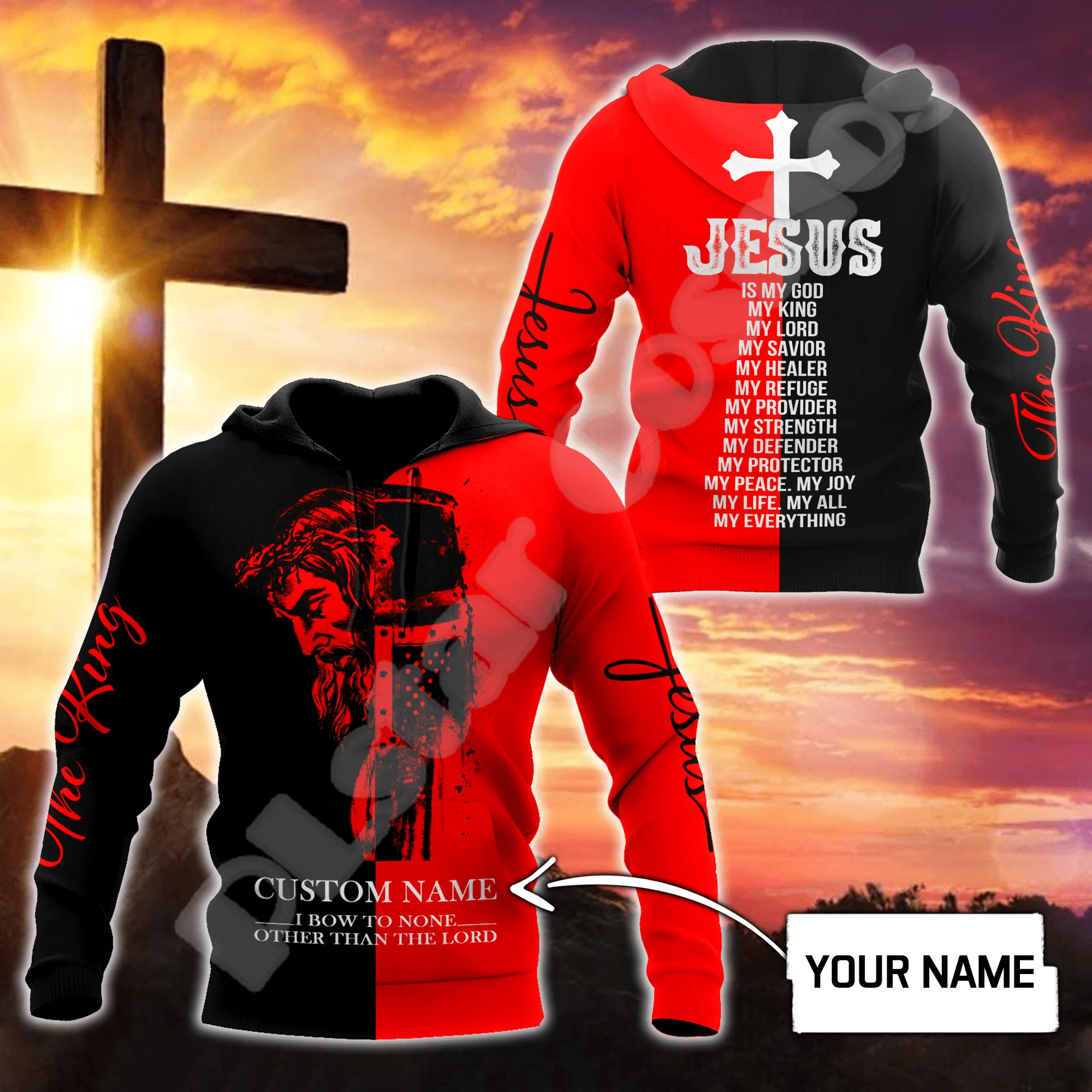 

Custom Name Christian Child Of God Savior Jesus Lion Retro Tattoo 3DPrint Unisex Pullover Harajuku Casual Funny Jacket Hoodies 0