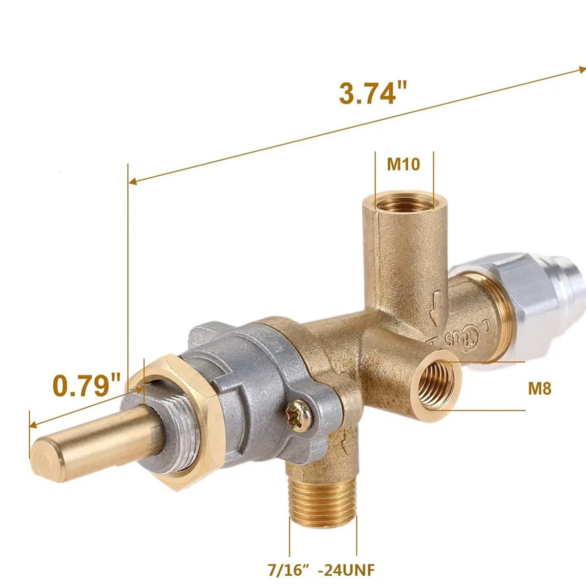 Gas Patio Heater Control Valve Thermocouple Sensor Dump Switch Knob Propane Lpg Fire Pit Control Safety Pilot Port Set