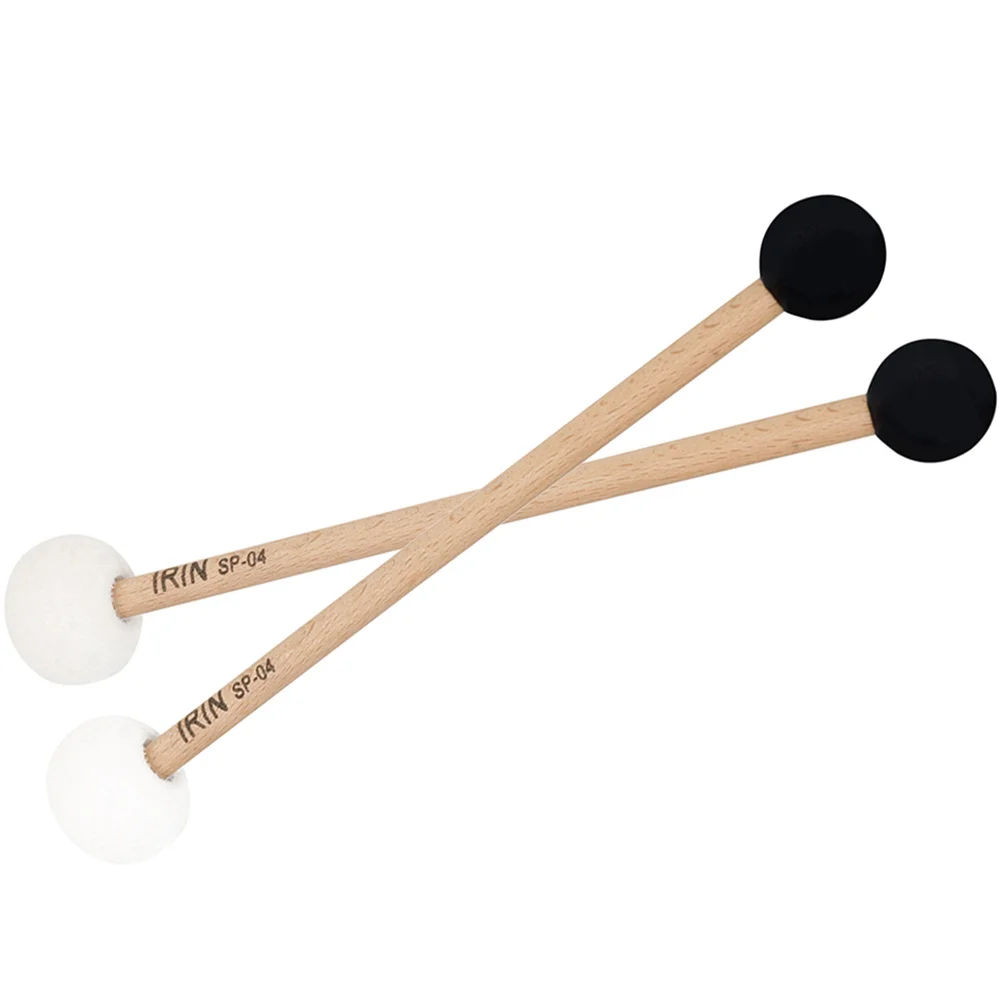 

Drum Mallet Wooden Drumsticks Singing Bowl Mallets Double-Ended Rubber Felt Mallet Instrument